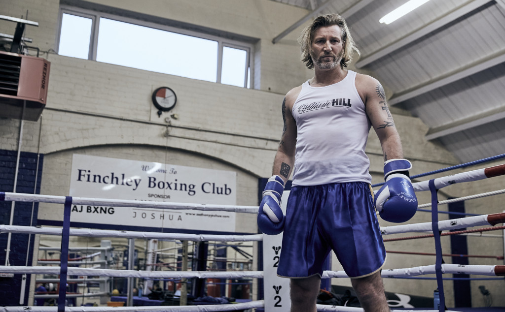 Robbie Savage Boxing Training with Anthony Joshua 1st Coach Sean Murphy. 9TH March 2018 Picture By Mark Robinson.